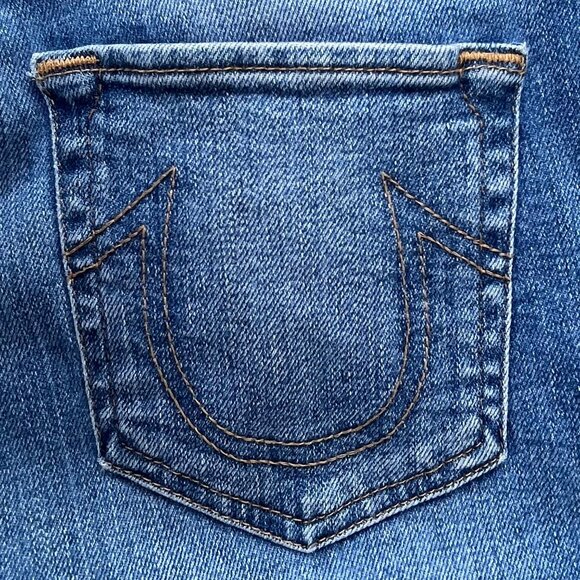 TRUE RELIGION CASEY LOW RISE SUPER SKINNY CROP WOMEN’S JEANS sz 26 Stretch - Picture 8 of 16